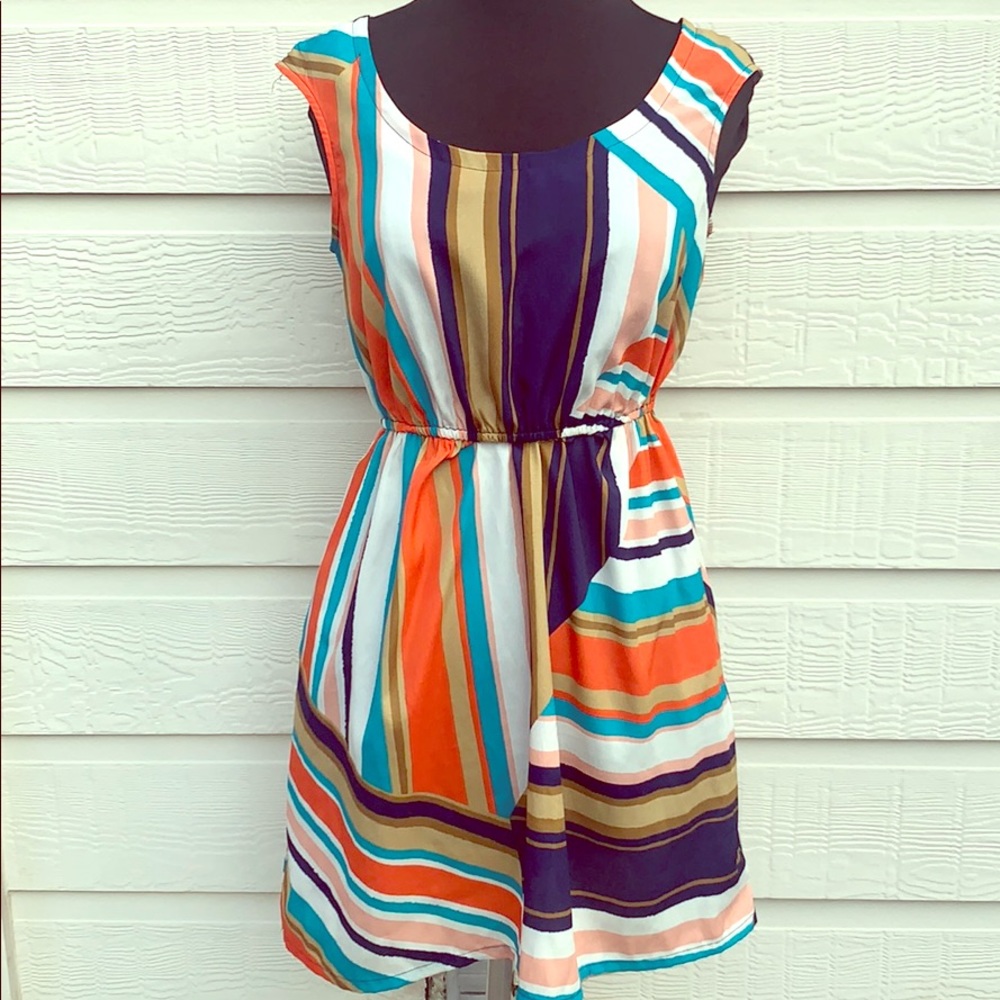 Multicolor striped dress